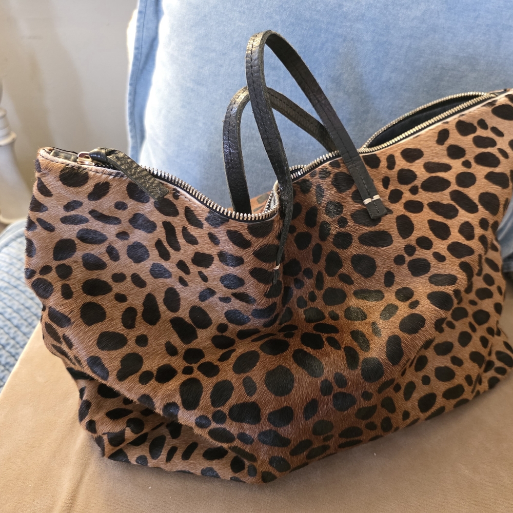 Clare V Leopard Print Satchel